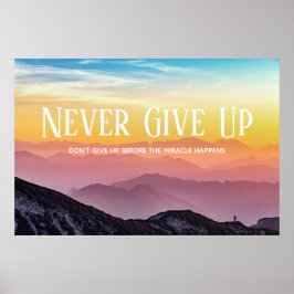 Backe Scenery Rainbow färg Motivation Citat Poster