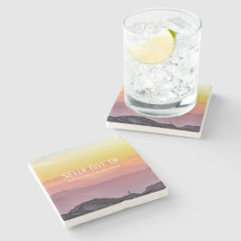 Backe Scenery Rainbow färg Motivation Citat Stenunderlägg