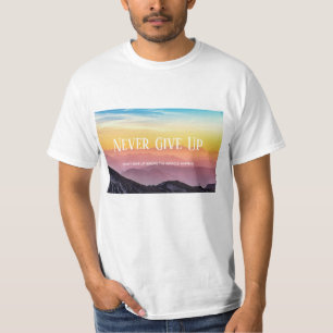 Backe Scenery Rainbow färg Motivation Citat T Shirt