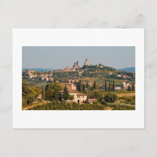 Backe, staden San Gimignano, Toskana, Italien Vykort