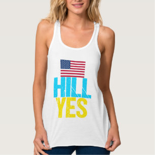 Backe Yes Modern Hillary Clinton Linne Med Racerback