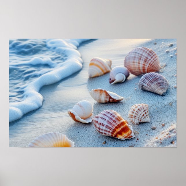 Bäcken av Vinkara havets natur blått Vatten Yta Poster (Framsidan)