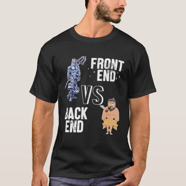 Backend mot Frontend Developer Ingenjör Software D T Shirt (Framsida)