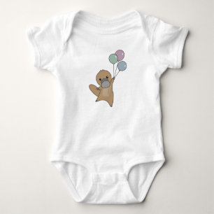 Backerflugor med ballonger, sötade djur, barn t shirt