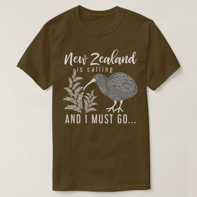 Backerpacker Kiwi Gift Nya Zeeland T Shirt (Design framsida)