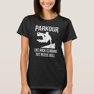 Backflip Parkour-citat för en parkour-Springer T Shirt