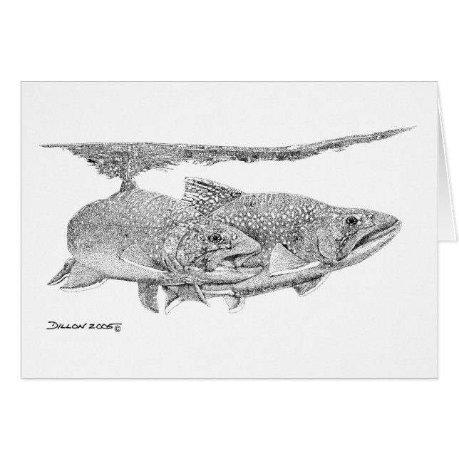 Bäckforell Hälsningskort (Framsidan Horizontal)