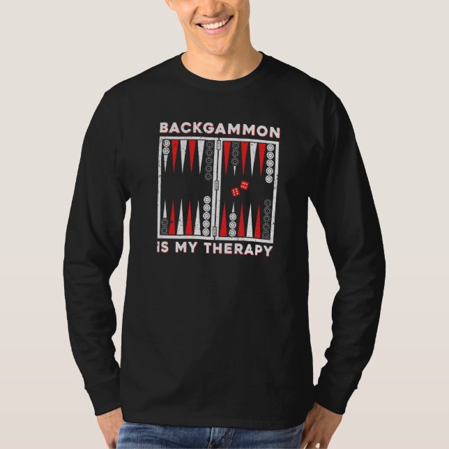 Backgammon är min Backgammon Player-bakomliggande  T Shirt (Framsida)