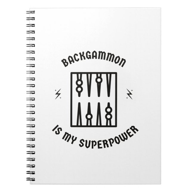 Backgammon är min supermakt anteckningsbok (Framsidan)