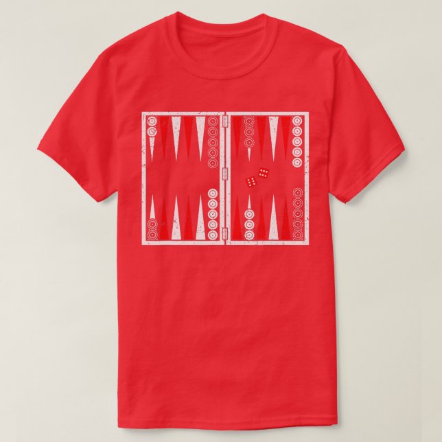 Backgammon board backgammon-spelare t shirt (Design framsida)