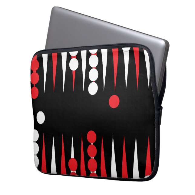 Backgammon Board Design Laptop Fodral (Framsidan Vänster)