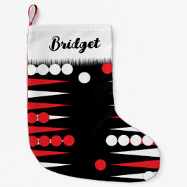 Backgammon Board-spel Liten Julstrumpa