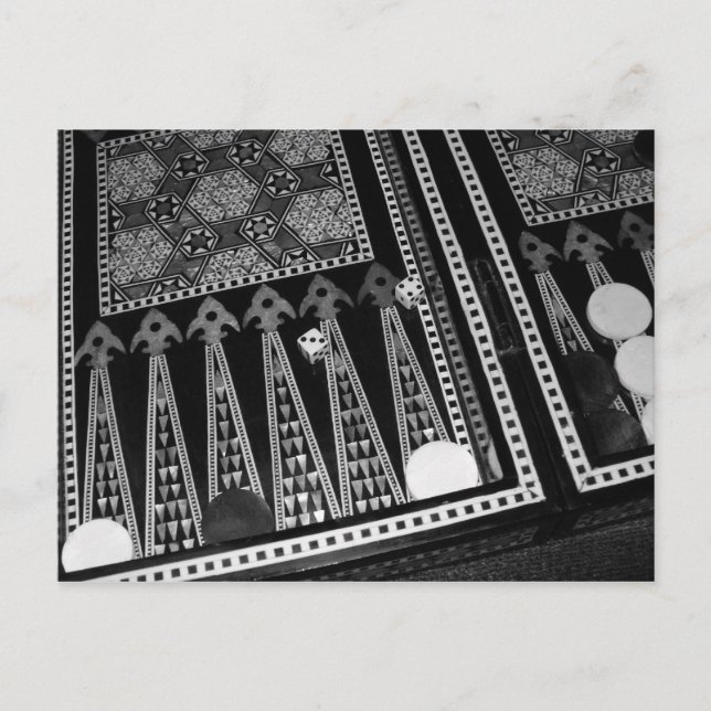 Backgammon Board-vykort Vykort (Framsida)