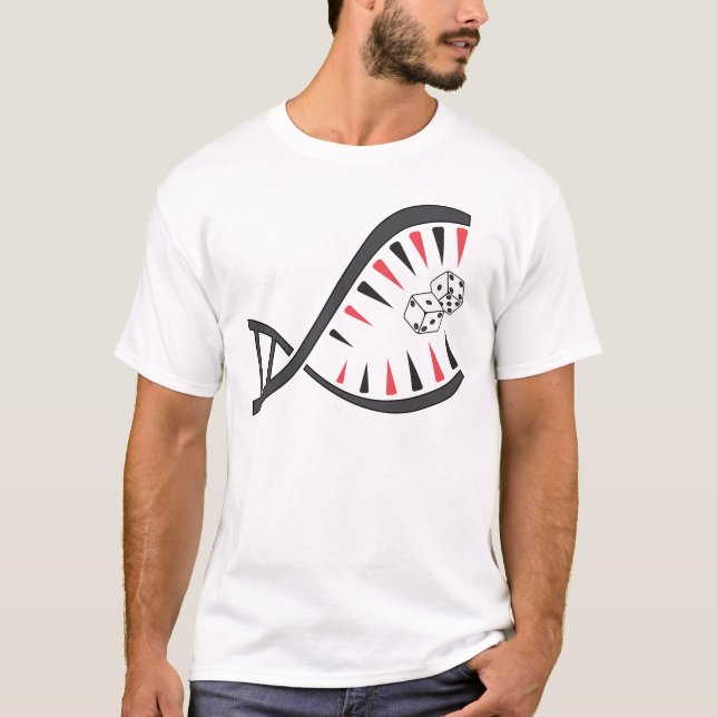 Backgammon DNA Piranha - Unik speldesign för skivo T Shirt (Framsida)