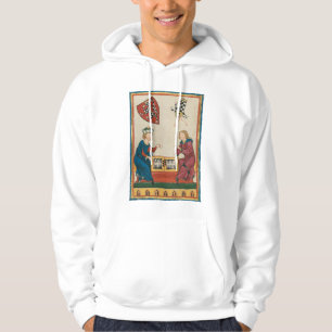 Backgammon Game, 14:e århundradets medeltida konst Hoodie