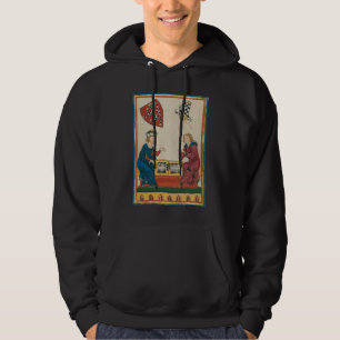 Backgammon Game, 14:e århundradets medeltida konst Hoodie