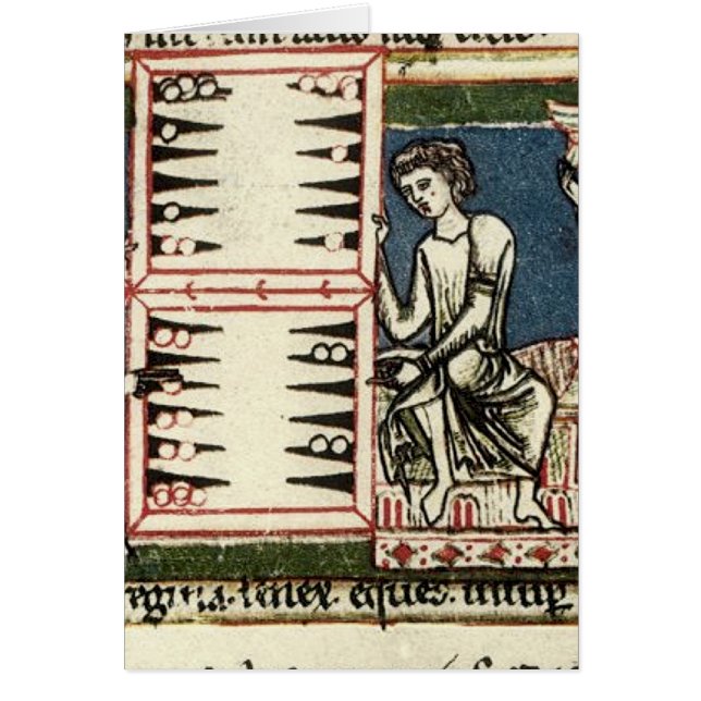 Backgammon Hälsningskort (Framsidan)