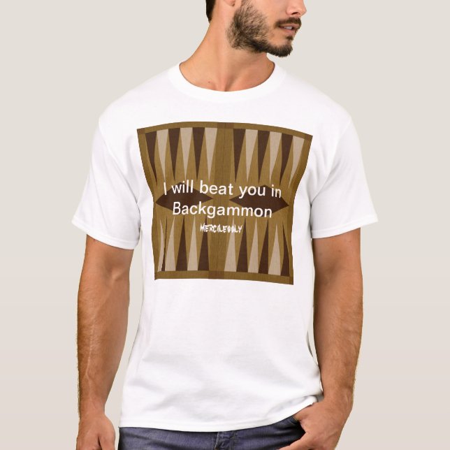 Backgammon: Ingen förskoning T-shirt (Framsida)