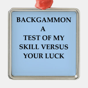 backgammon julgransprydnad metall