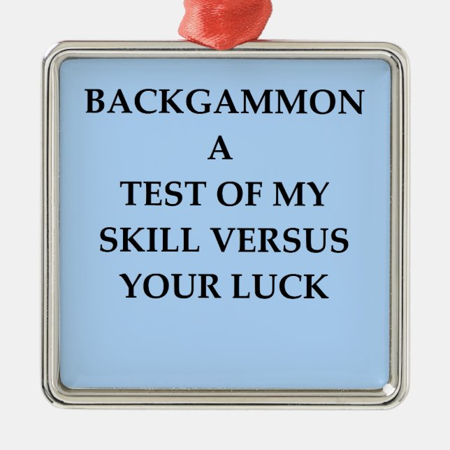 backgammon julgransprydnad metall (Framsidan)