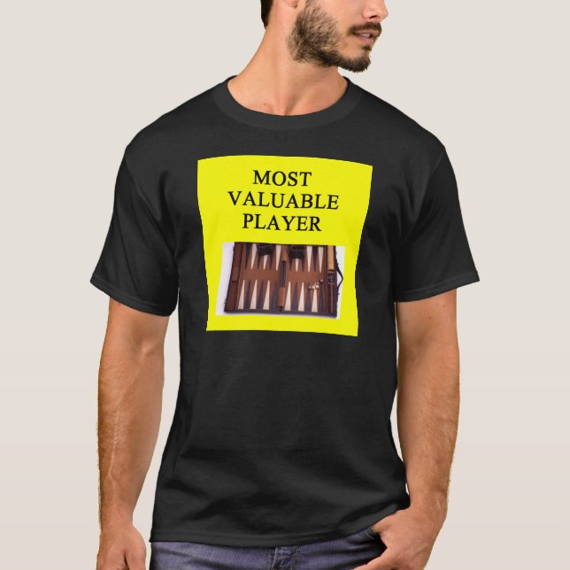 BACKGAMMON mest värdesakspelare T Shirt (Framsida)