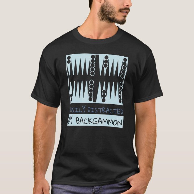 Backgammon Player T Shirt (Framsida)