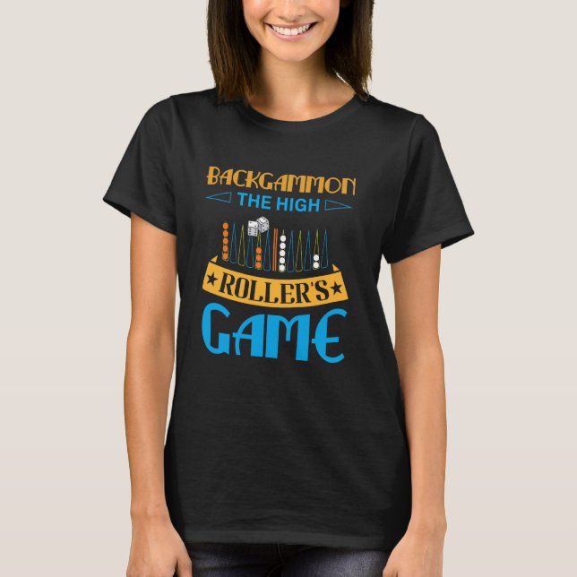 Backgammon Player-utfall och backgammon T Shirt (Framsida)
