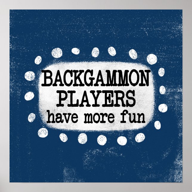 Backgammon Players har mer Roligt Poster Wall Art (Framsidan)