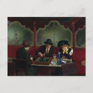 Backgammon Players Vykort