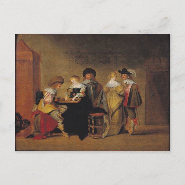 Backgammon Players Vykort (Framsida)