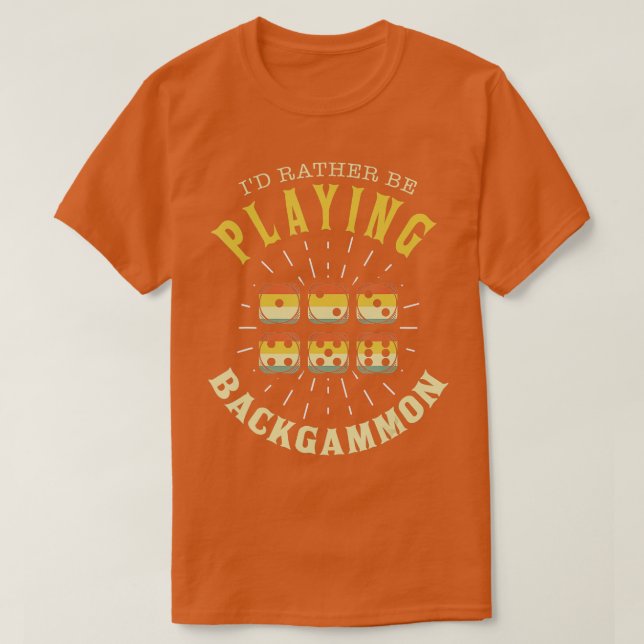 Backgammon Shirt Funny Backgammon Saming Backgammo T Shirt (Design framsida)