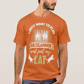 Backgammon Shirt Funny Cat Lover Backgammon Player T