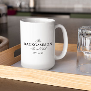 Backgammon Social Klubb White Två-Tonad Mugg