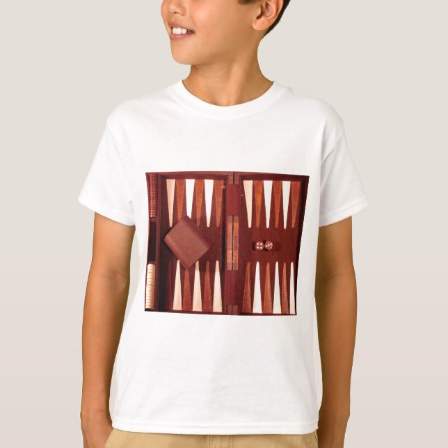 Backgammon-spel T-shirt (Framsida)