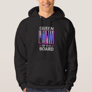 Backgammon-spelare brädspel pun Drottning av bräde Hoodie