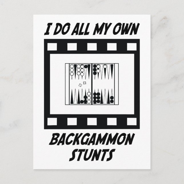 Backgammon Stunts Vykort (Framsida)