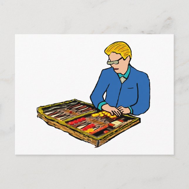 Backgammon Vykort (Framsida)