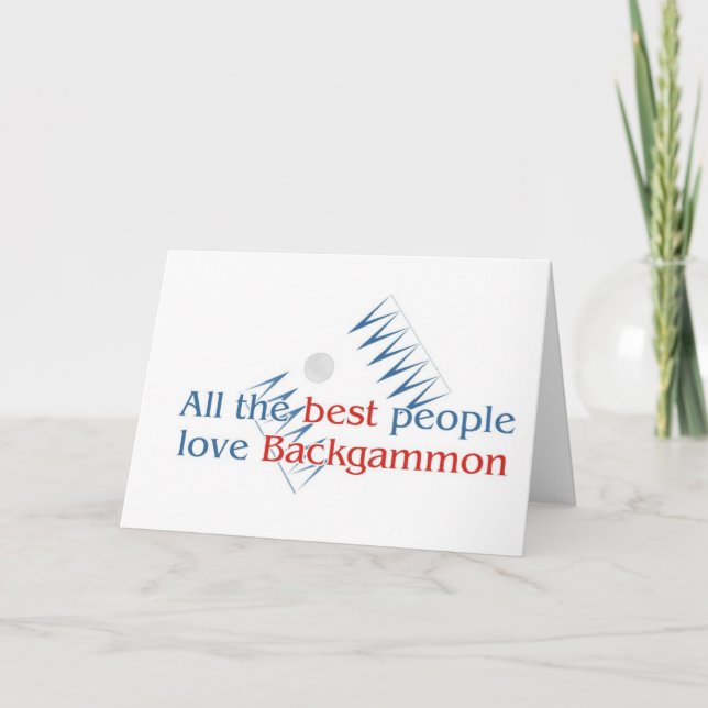 Backgammonälskare hälsningar kort (Framsida)