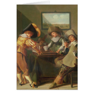 Backgammonspelare, 17th århundrade hälsningskort