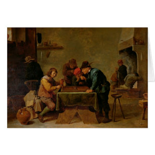 Backgammonspelare, c.1640-45 hälsningskort