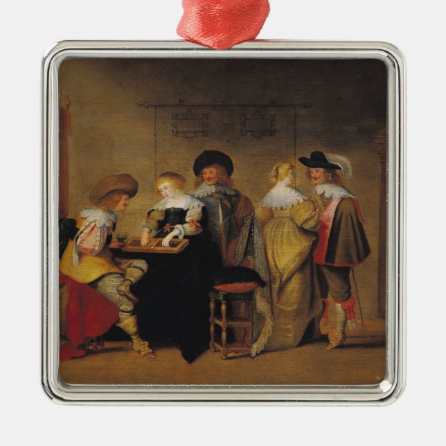 Backgammonspelare Julgransprydnad Metall (Framsidan)