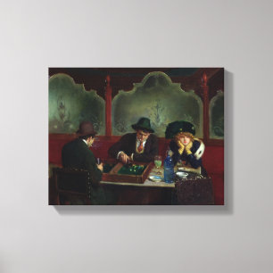 Backgammonspelarna Canvastryck