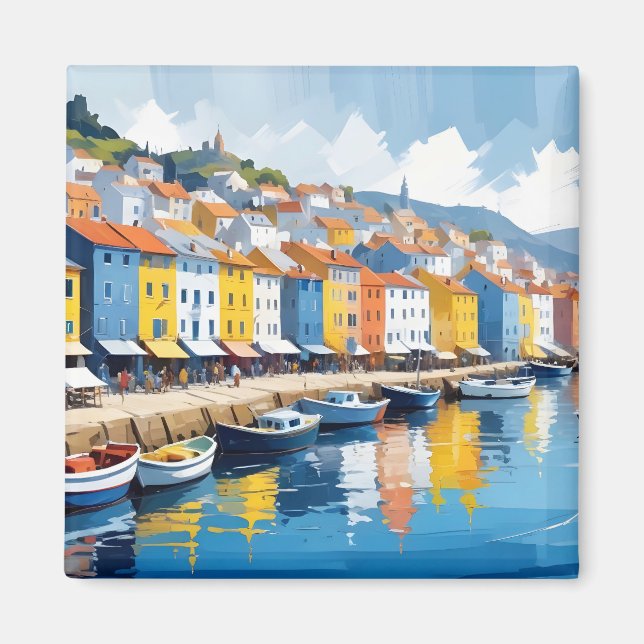 Background Art för abstrakt liggande byport Magnet (Framsidan)