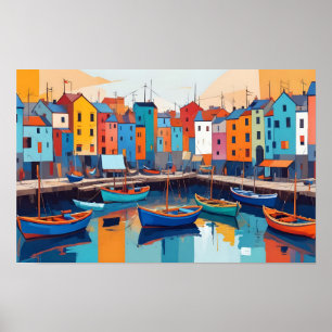 Background Art för abstrakt liggande byport Poster