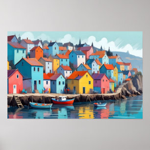Background Art för abstrakt liggande byport Poster