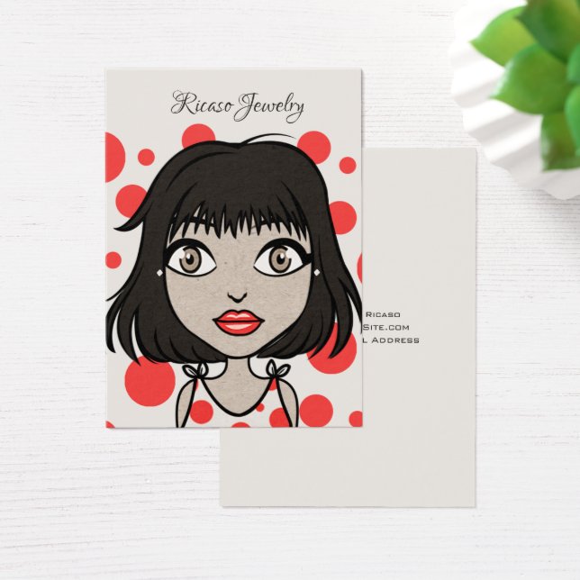 Background Craft för Girls Ansikte Visitkort (Skivbord)