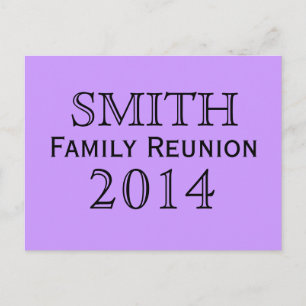 Background Family Reunion Lavender Inbjudan Vykort