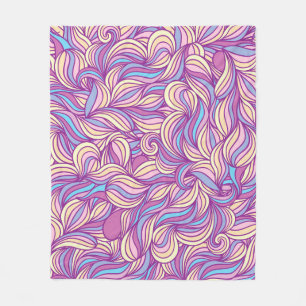 Background with abstract doodle waves fleecefilt