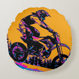 Backhillracer - Motocrossförare Rund Kudde