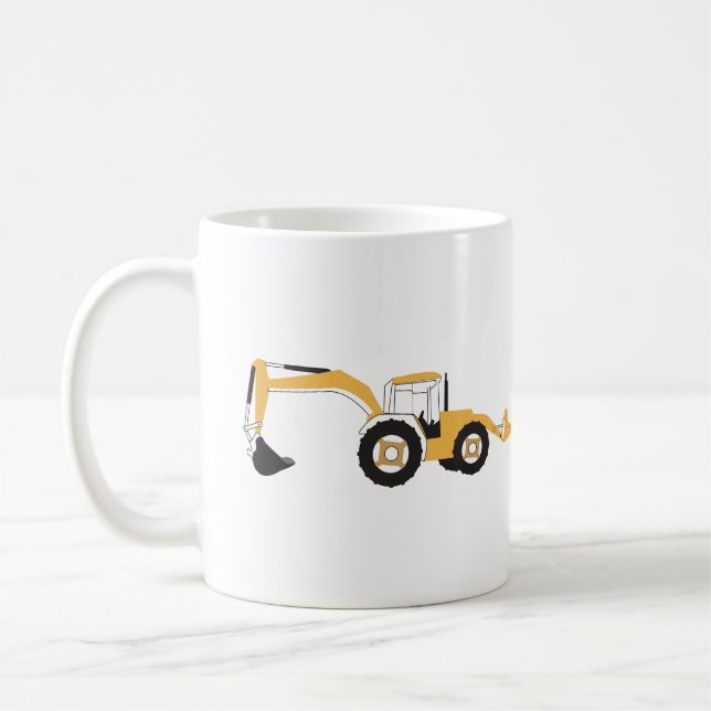 Backhoe Construction Lastbil Kaffemugg (Vänster)